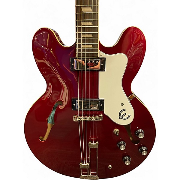 Used Epiphone Riviera Burgundy Hollow Body Electric Guitar