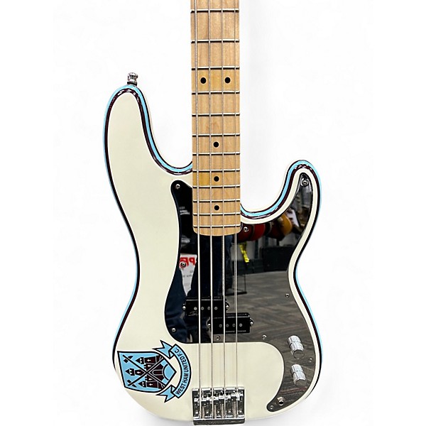 Used Fender Steve Harris Signature Precision Bass White Electric Bass Guitar
