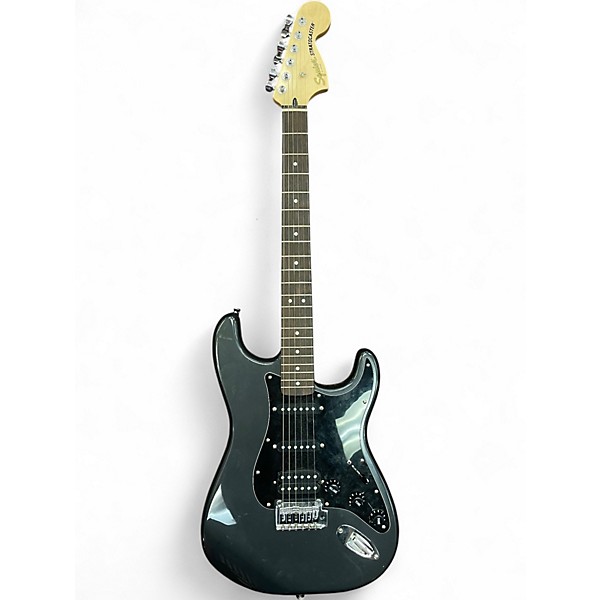 Used Squier Bullet Stratocaster HSS Gray Solid Body Electric Guitar