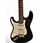 Used Donner Standard Series Stratocaster Copy Left Handed Black Solid Body Electric Guitar