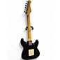 Used Donner Standard Series Stratocaster Copy Left Handed Black Solid Body Electric Guitar