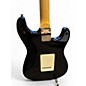 Used Donner Standard Series Stratocaster Copy Left Handed Black Solid Body Electric Guitar