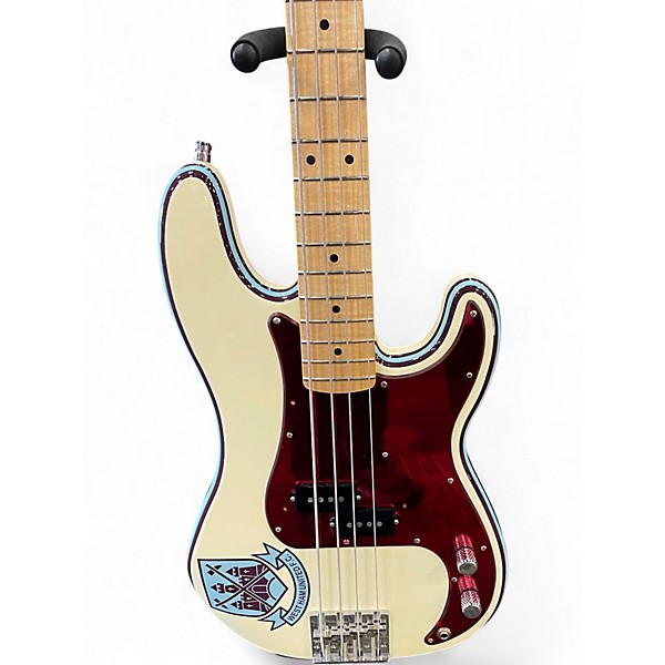 Used Fender Steve Harris Signature Precision Bass White Electric Bass Guitar