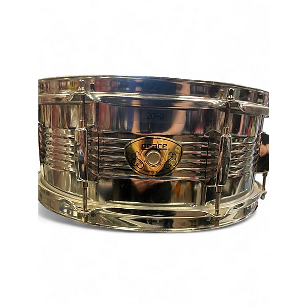 Used Peace 14X5 STEEL SNARE Chrome Drum