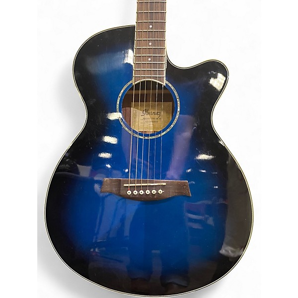 Used Ibanez AEG10II Blue Burst Acoustic Electric Guitar
