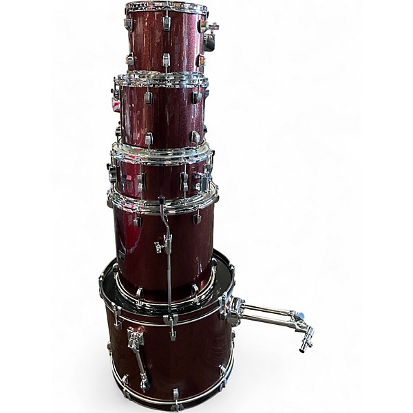 Used Ludwig 5 Piece Backbeat Ruby Drum Kit