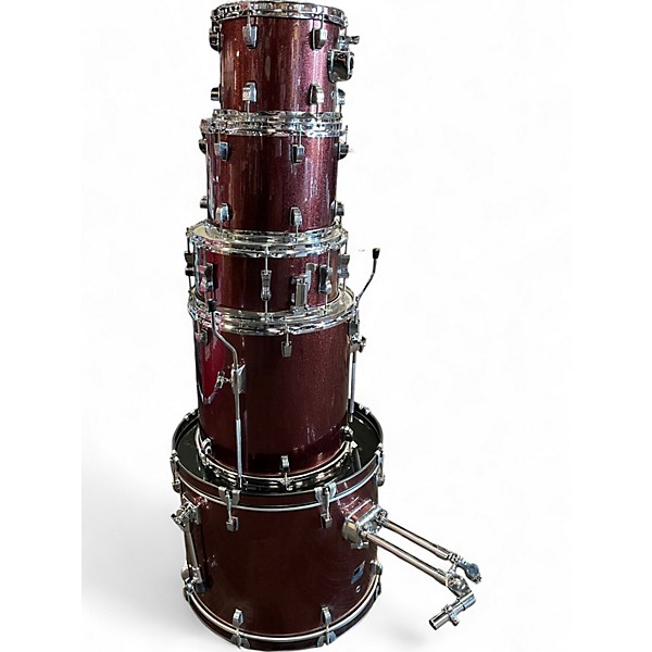 Used Ludwig 5 Piece Backbeat Ruby Drum Kit