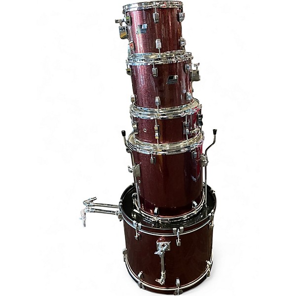 Used Ludwig 5 Piece Backbeat Ruby Drum Kit