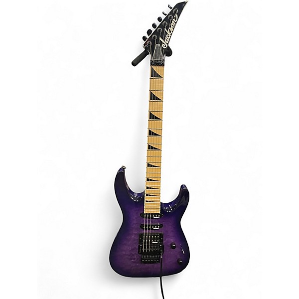 Used Jackson JS34Q Dinky Purple Solid Body Electric Guitar