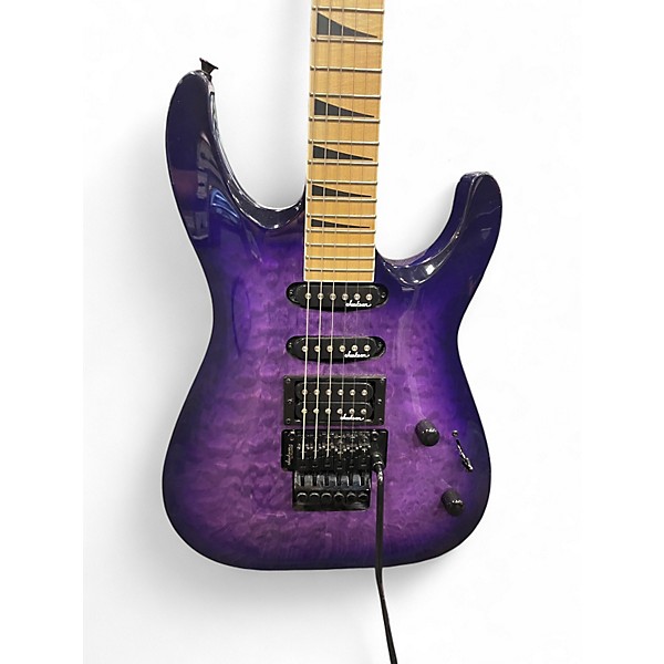 Used Jackson JS34Q Dinky Purple Solid Body Electric Guitar