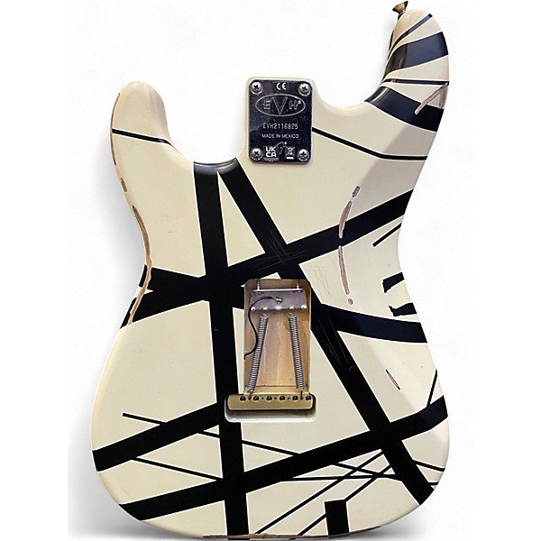 Used EVH Striped Series Black With White Solid Body Electric Guitar