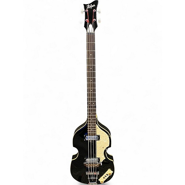 Used Hofner Ignition Series Vintage 4 String Black Electric Bass Guitar