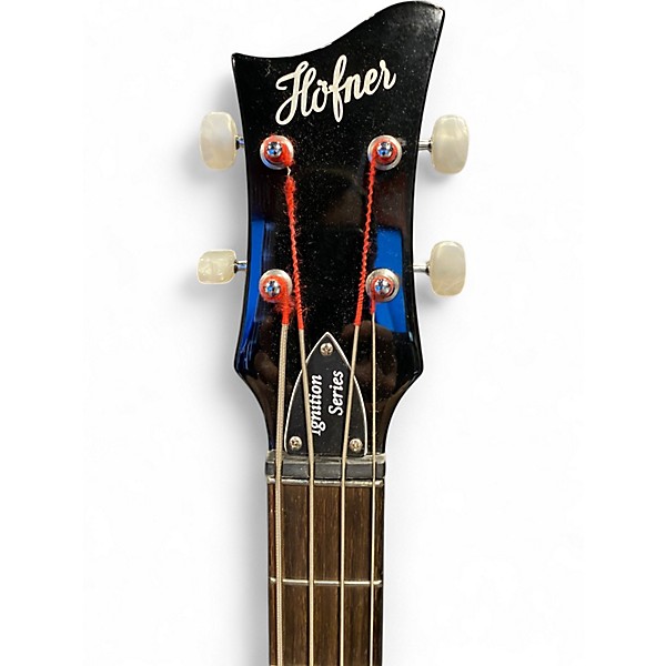 Used Hofner Ignition Series Vintage 4 String Black Electric Bass Guitar