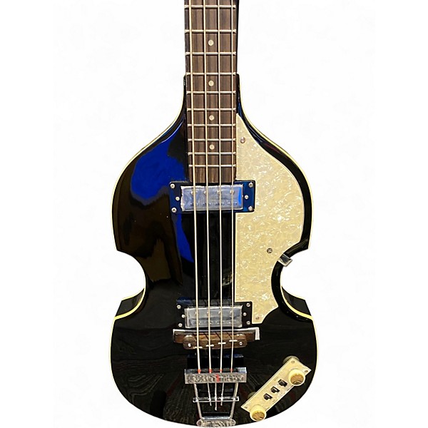 Used Hofner Ignition Series Vintage 4 String Black Electric Bass Guitar
