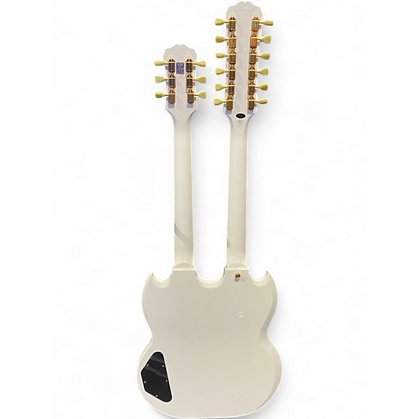 Used Epiphone G1275 Double Neck Alpine White Solid Body Electric Guitar