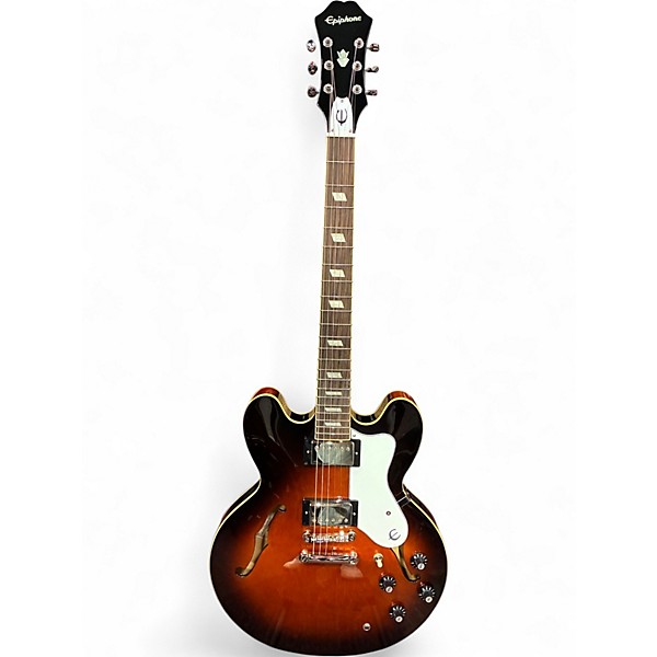 Used Epiphone Boneheaded Riviera Dark Tobacco Burst Hollow Body Electric Guitar
