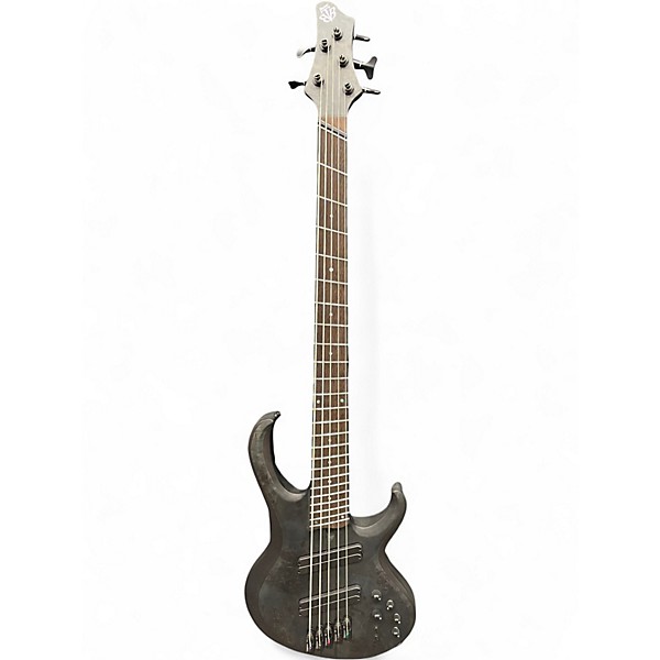 Used Ibanez btb805ms Trans Black Electric Bass Guitar