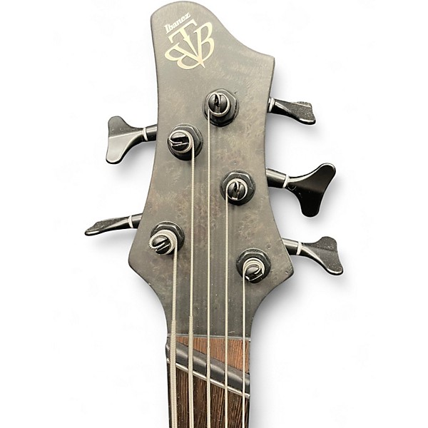 Used Ibanez btb805ms Trans Black Electric Bass Guitar