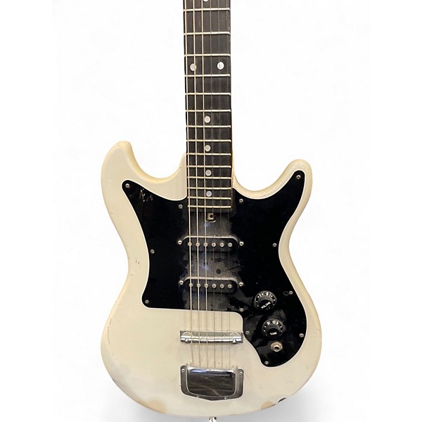 Used Harmony H804 Offset White Solid Body Electric Guitar