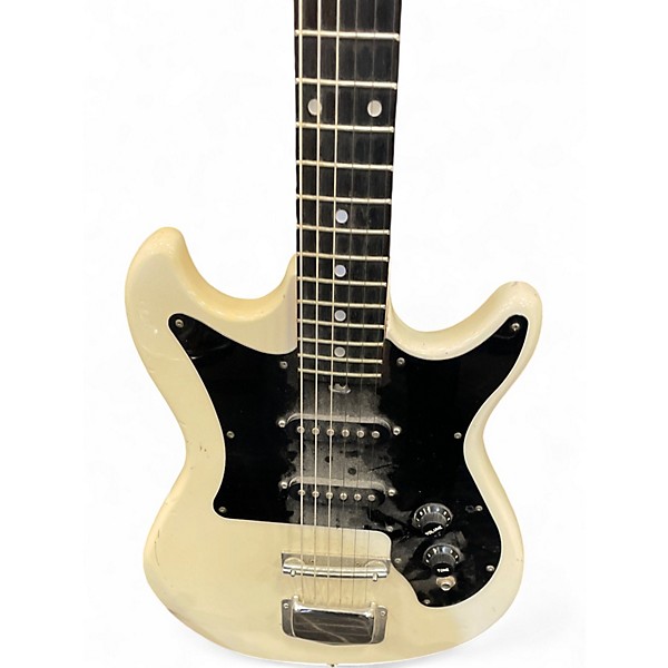 Used Harmony H804 Offset White Solid Body Electric Guitar