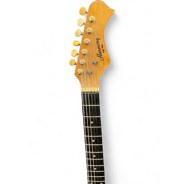 Used Harmony H804 Offset White Solid Body Electric Guitar