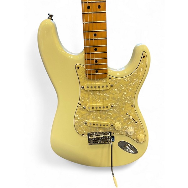 Used Fender Standard Stratocaster Antique White Solid Body Electric Guitar