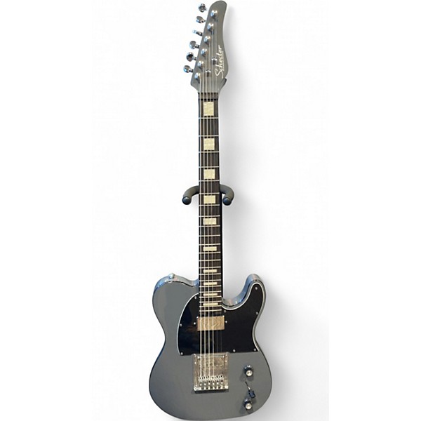 Used Schecter PT Gray Solid Body Electric Guitar