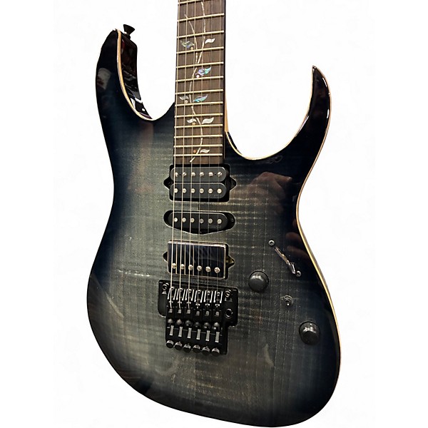 Used Ibanez J CUSTOM RG8870 Trans Black Solid Body Electric Guitar