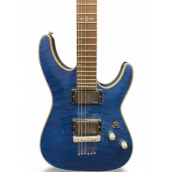 Used Schecter Guitar Research C1 Platinum Midnight Blue Solid Body Electric Guitar