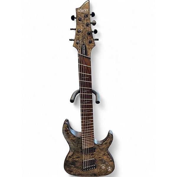 Used Schecter Guitar Research Omen elite 7 string Charcoal Solid Body Electric Guitar
