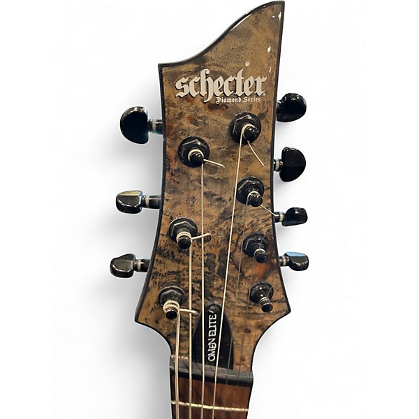 Used Schecter Guitar Research Omen elite 7 string Charcoal Solid Body Electric Guitar