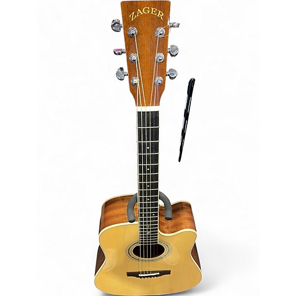 Used Zager ZAD-50CE Natural Acoustic Electric Guitar