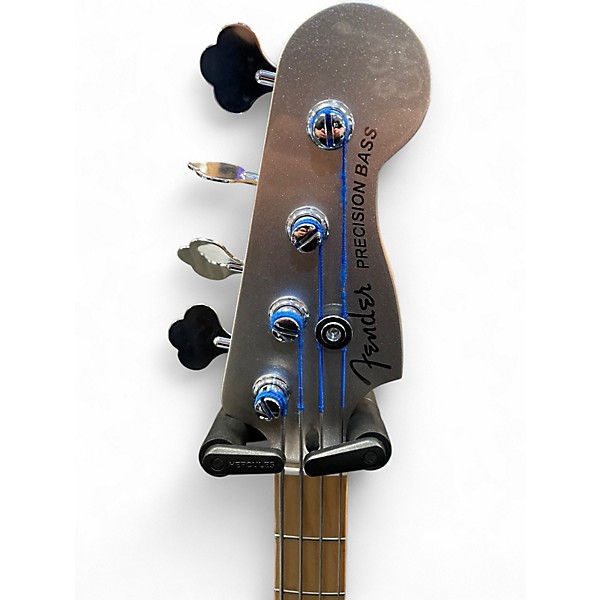 Used Fender 75th anniversary precision bass Metallic Silver Electric Bass Guitar