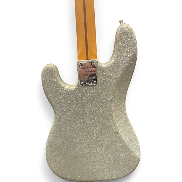 Used Fender 75TH ANNIVERSARY PRECISION BASS Silver Sparkle Electric Bass Guitar