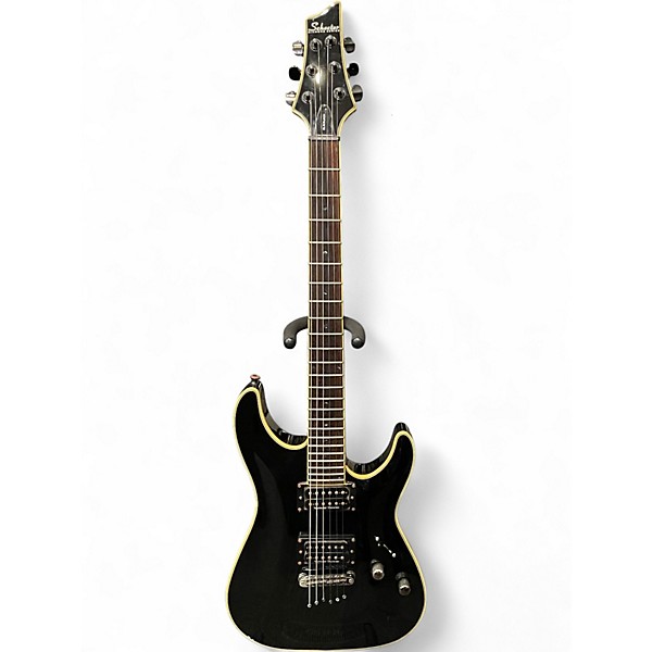 Used Schecter Guitar Research DIAMOND SERIES BLACKJACK Gloss Black Solid Body Electric Guitar