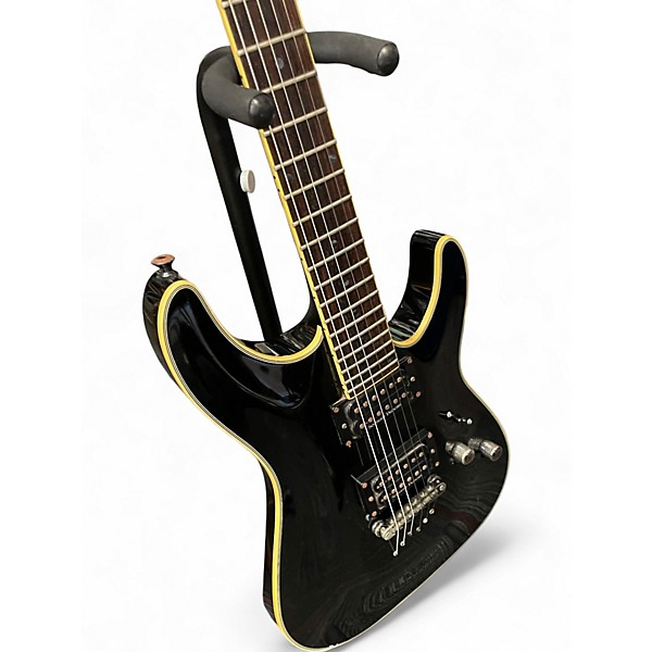 Used Schecter Guitar Research DIAMOND SERIES BLACKJACK Gloss Black Solid Body Electric Guitar