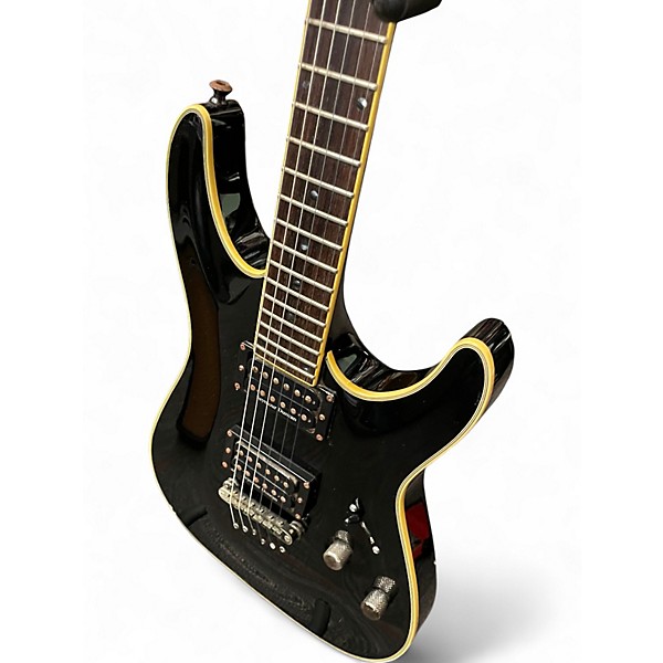 Used Schecter Guitar Research DIAMOND SERIES BLACKJACK Gloss Black Solid Body Electric Guitar