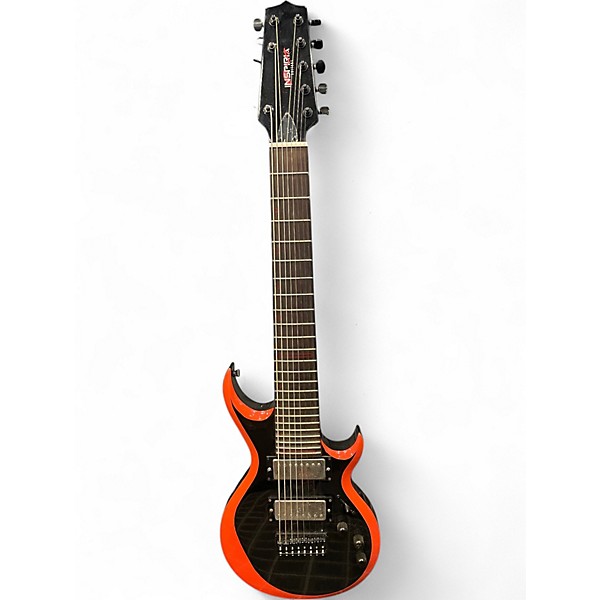 Used Inspiria DLP8 balck red Solid Body Electric Guitar