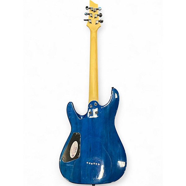 Used Schecter Guitar Research C-6 Elite Blue/Green Burst Solid Body Electric Guitar