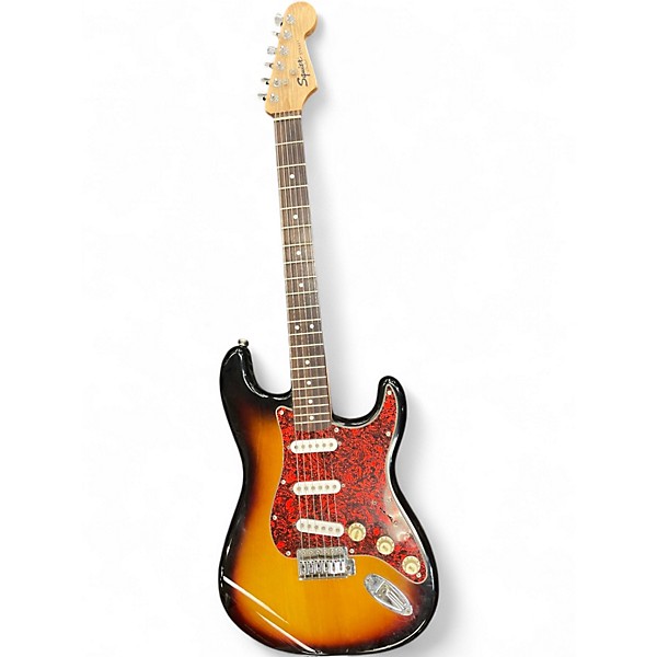 Used Squier STRATOCASTER 2 Tone Sunburst Solid Body Electric Guitar