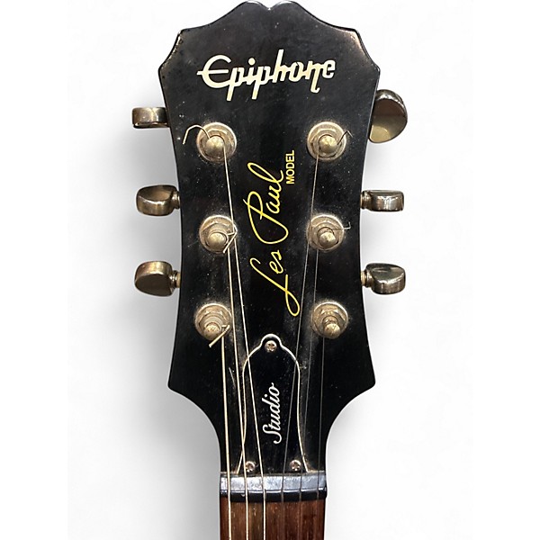 Used Epiphone Les Paul Studio Black Solid Body Electric Guitar