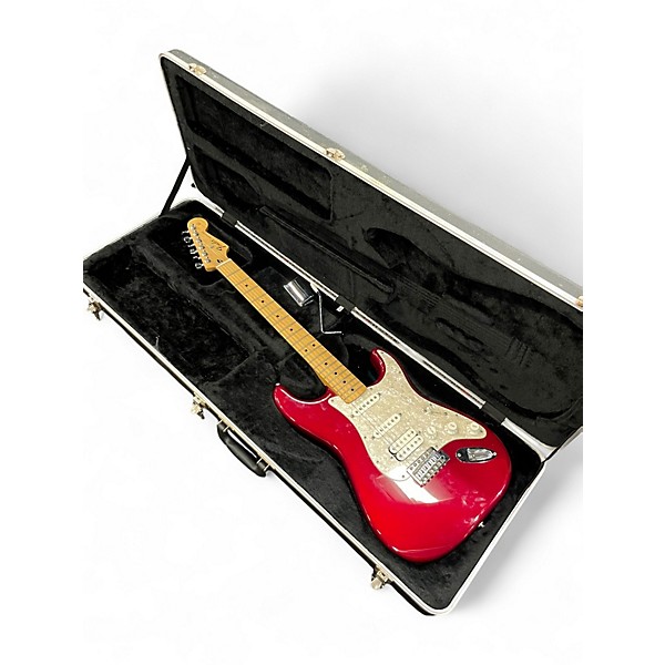 Used 2012 Fender Standard Stratocaster HSS Candy Apple Red Solid Body Electric Guitar