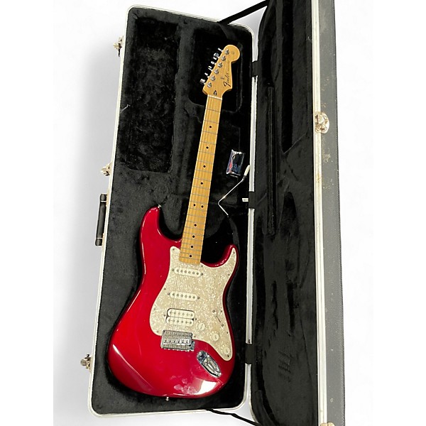 Used 2012 Fender Standard Stratocaster HSS Candy Apple Red Solid Body Electric Guitar
