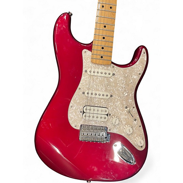 Used 2012 Fender Standard Stratocaster HSS Candy Apple Red Solid Body Electric Guitar