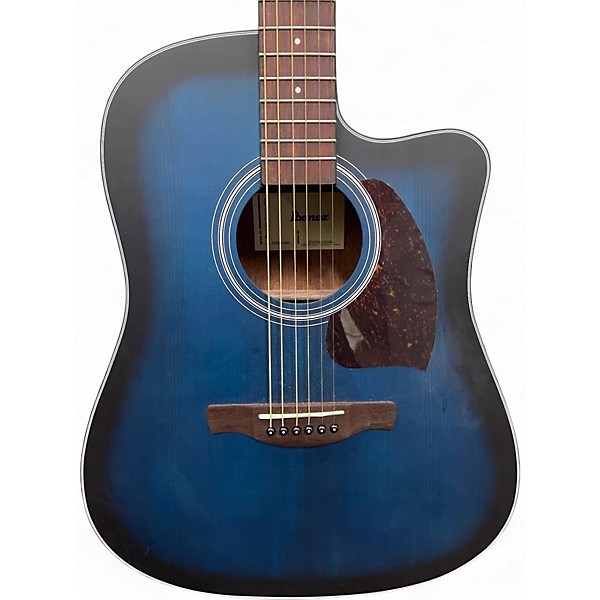 Used Ibanez PF50CE-OBH Blue Burst Acoustic Electric Guitar