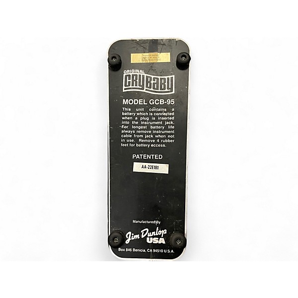 Used Dunlop GCB95 Original Crybaby Wah Effect Pedal