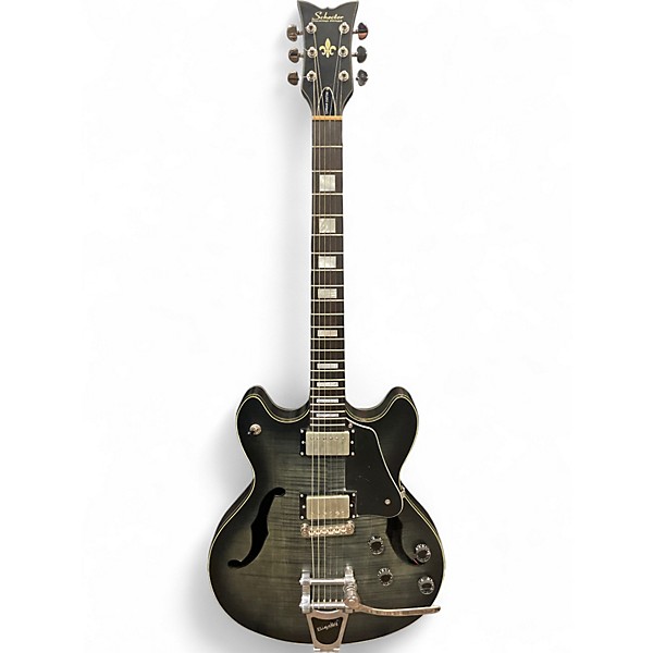 Used Schecter Guitar Research Corsair Custom Charcoal Hollow Body Electric Guitar