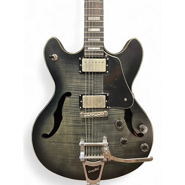 Used Schecter Guitar Research Corsair Custom Charcoal Hollow Body Electric Guitar
