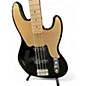 Used Squier Paranormal Jazz Bass 54 Black and Gold Electric Bass Guitar