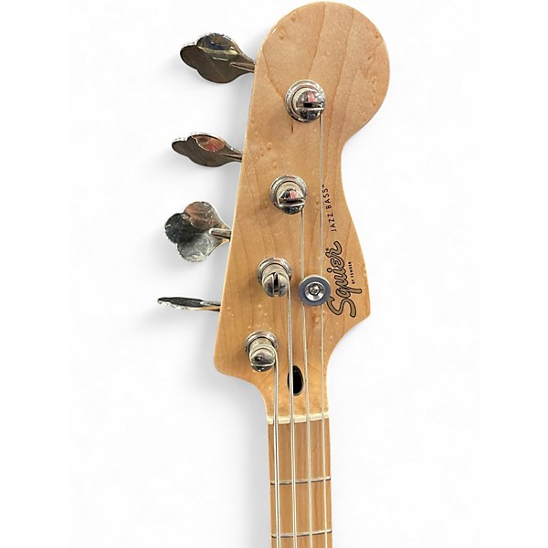 Used Squier Paranormal Jazz Bass 54 Black and Gold Electric Bass Guitar